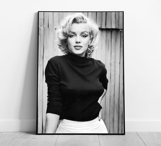 Marilyn Monroe Poster, Black and White Marilyn Monroe Print