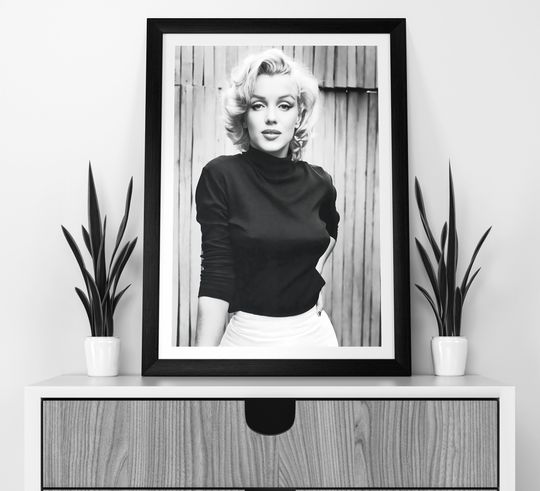 Marilyn Monroe Poster, Black and White Marilyn Monroe Print