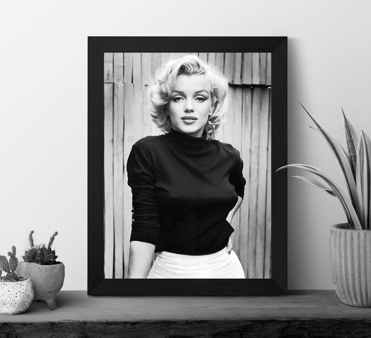 Marilyn Monroe Poster, Black and White Marilyn Monroe Print