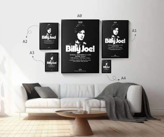 Billy Joel Poster, Musician Gift, Classic Rock Decor