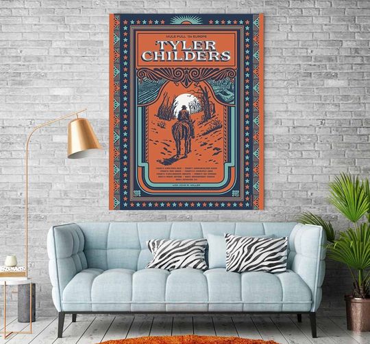 Tyler Childers Mule Pull 2024 Europe Tour Poster