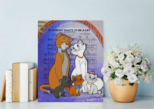 Aristocats Sheet Music Poster