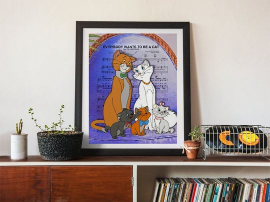 Aristocats Sheet Music Poster