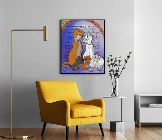 Aristocats Sheet Music Poster