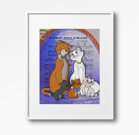 Aristocats Sheet Music Poster