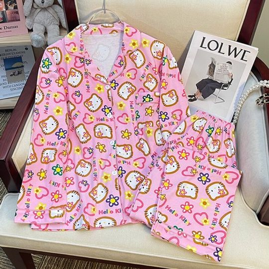 Cartoon Hello Kitty Pyjamas Set