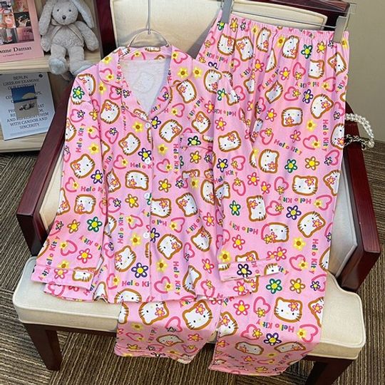 Cartoon Hello Kitty Pyjamas Set