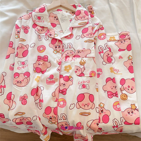 Cartoon Kirby Star Kawaii Pyjamas Set