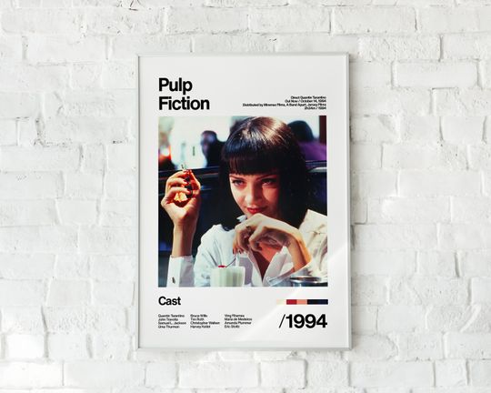 Pulp Fiction - 1994 - Uma Thurman - Movie Poster