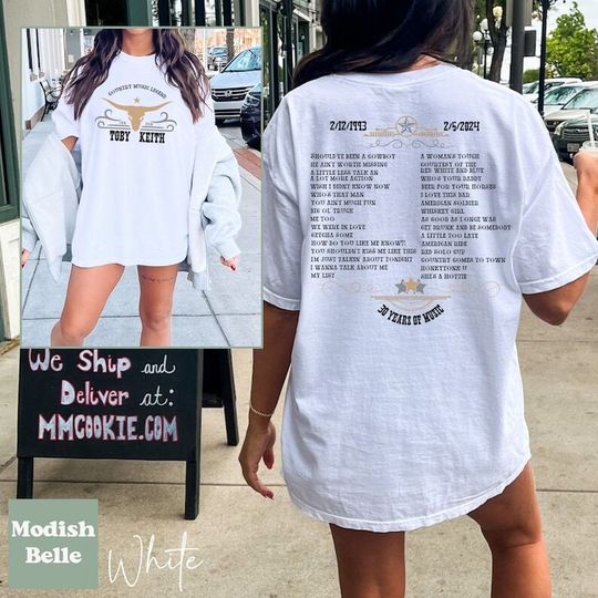 Legend Toby Keith 1961-2024 Signature Tshirt