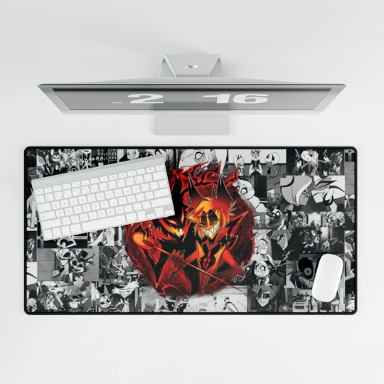 Alastor Hazbin Hotel Desk Mat, Hazbin Hotel Decor
