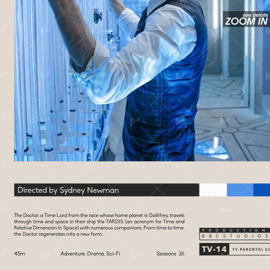 Doctor Who Poster, Sydney Newman Minimalist Movie Poster