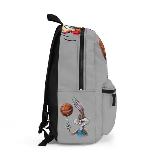 Bugs Bunny Gray Kids School Backpack, Basketball Gray Bag