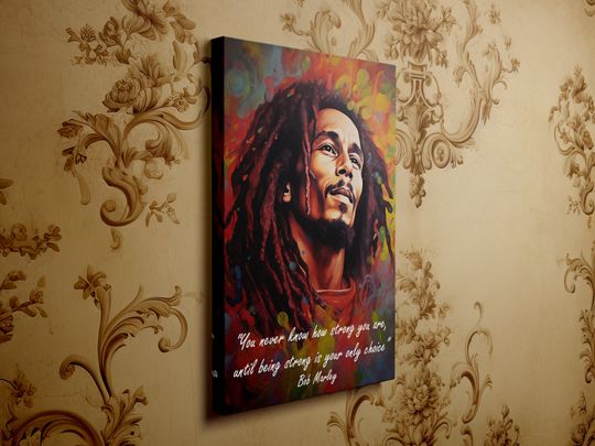 Bob Marley Poster, Strength Quote, Inspirational Art Print