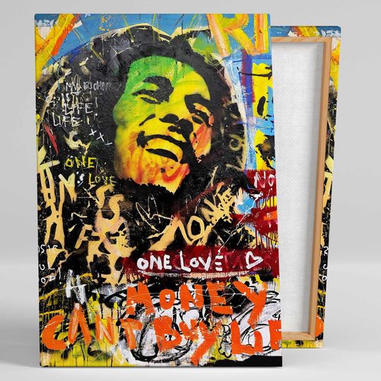 Bob Marley Wall Art, Musician Wall Decor