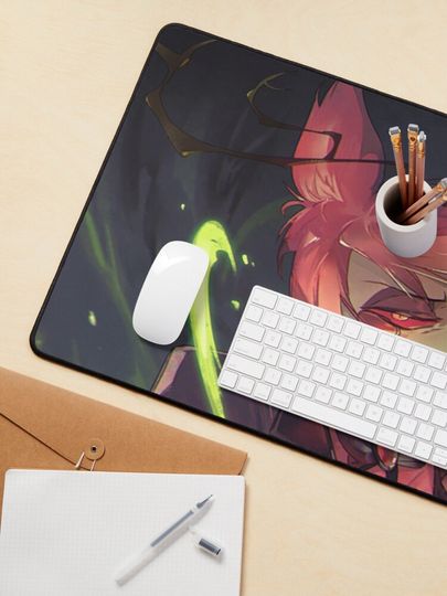 Alastor Hazbin Hotel Desk Mat, Hazbin Hotel Decor