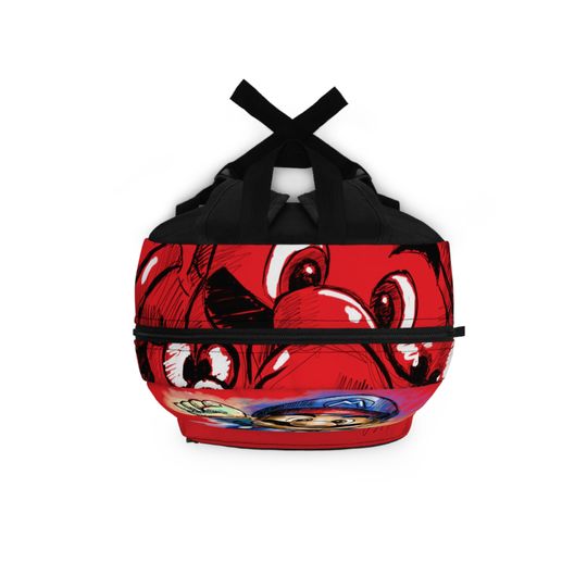 Super Mario Game Red Kids School Backpack, Game Mario Red Bag