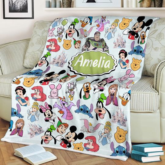 Personalized Mouse & Friends Blanket