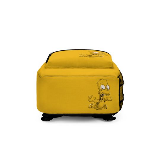 Bartholomew Simpson Yellow Kids School Backpack, School The Simpsons Bag
