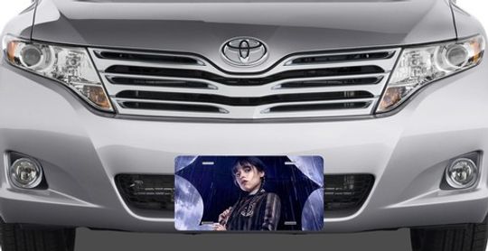 Wednesday Addams Umbrella 2 License Plate