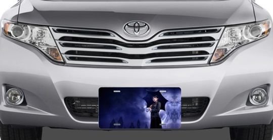 Wednesday Addams Umbrella License Plate