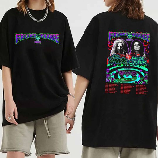 Rob Zombie and Alice Coopers 2024 Tour Shirt