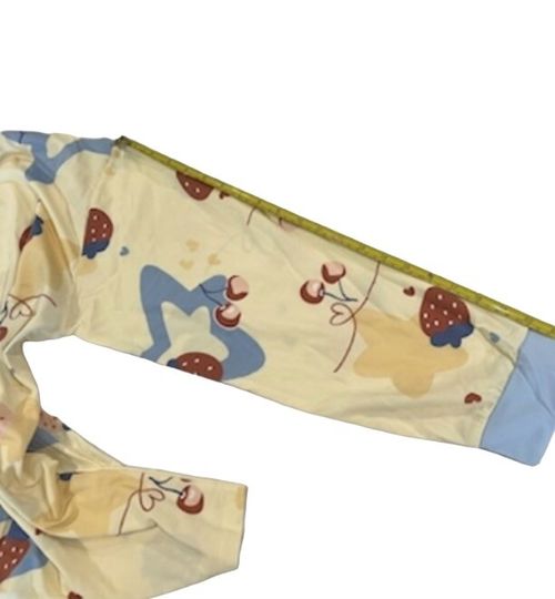 Cartoon Strawberry & Star Print Pajama Set