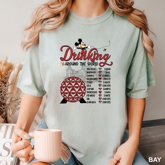 Epcot Drinking Around The World Shirt, Epcot Drink Shirt, Epcot Shirt