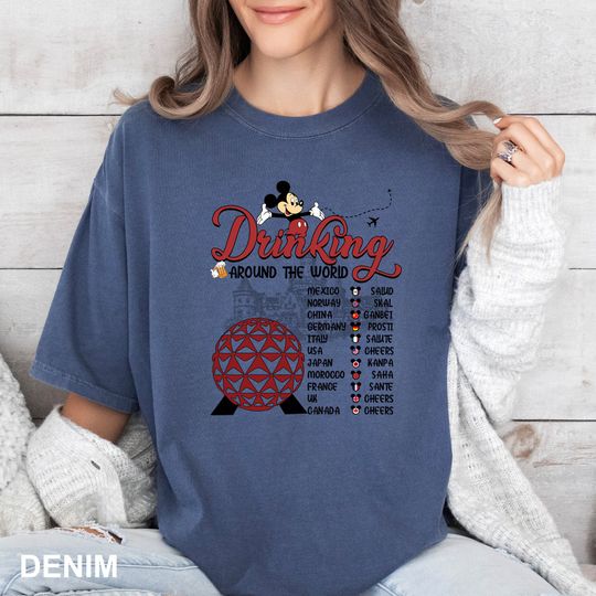 Epcot Drinking Around The World Shirt, Epcot Drink Shirt, Epcot Shirt