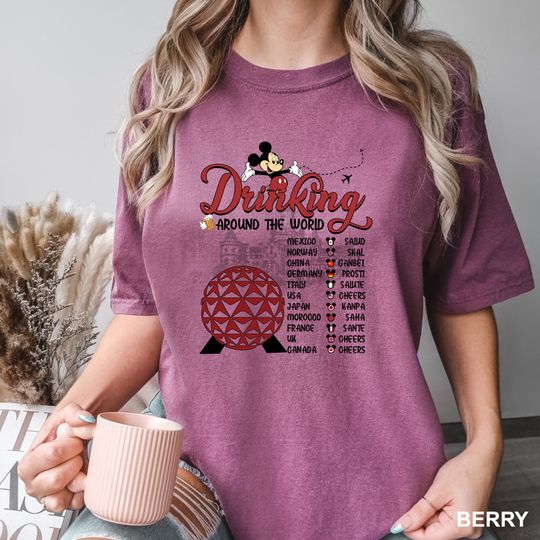 Epcot Drinking Around The World Shirt, Epcot Drink Shirt, Epcot Shirt
