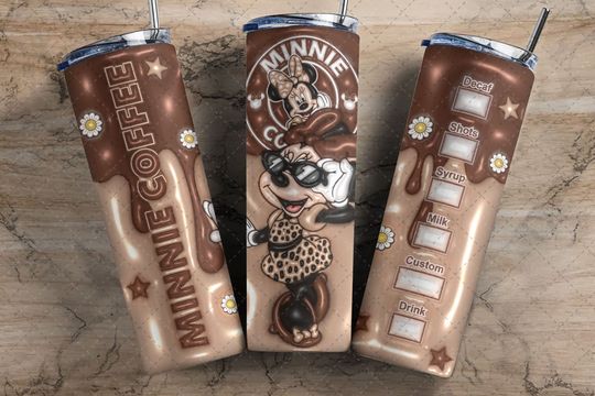 Disney Minnie Inflated Tumbler with Lid and Straw