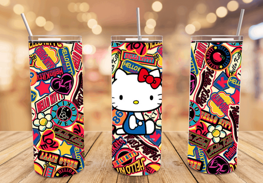 Hello Kitty 20 oz Tumbler with Lid and Straw