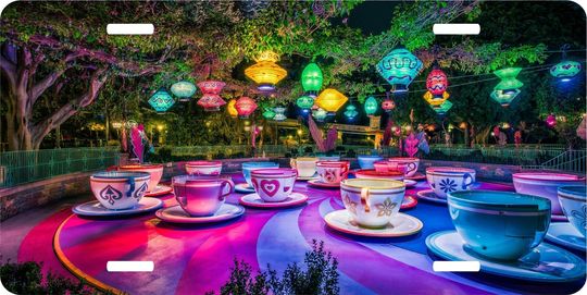 Disney Park - Mad Hatter Tea Cup Party License Plate
