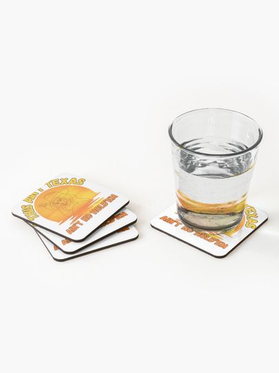 LINEAR WOMAN TEXAS SUNSET Coasters