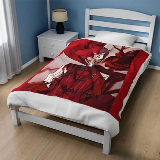 Alastor Hazbin Hotel Blanket, Hazbin Hotel Fan Gift
