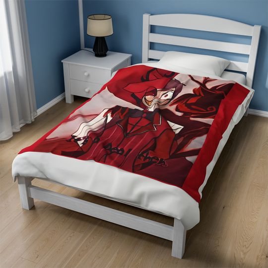 Alastor Hazbin Hotel Blanket, Hazbin Hotel Fan Gift