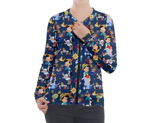 Pinocchio Jacket | Pinocchio Zip-up Jacket | Disney Nurse Jacket