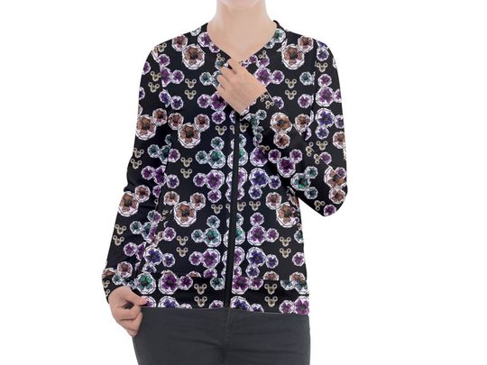 Mickey Mouse Flowers Light Jacket | Mickey Mouse Zip-up Jacket