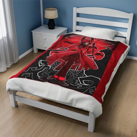 Alastor Hazbin Hotel Blanket, Hazbin Hotel Fan Gift