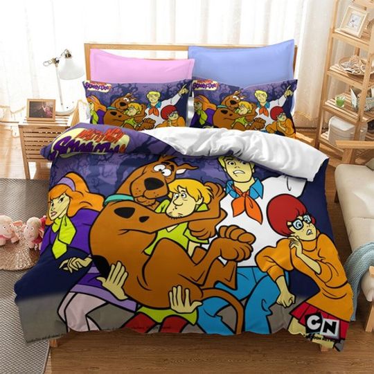 Scooby-Doo Dog Doona Duvet Cover Pillowcase Bedding Set