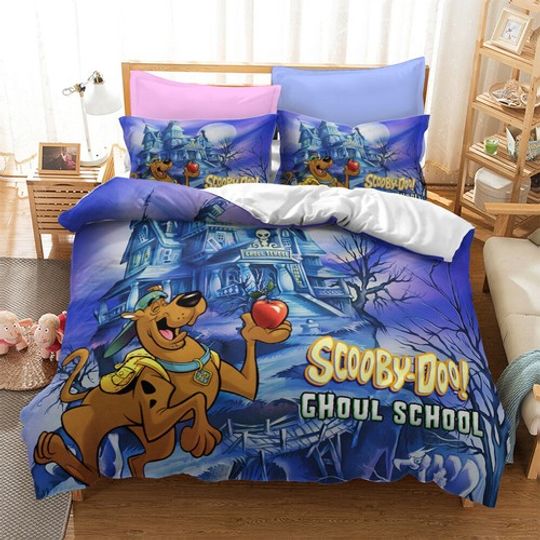 Scooby-Doo Dog Doona Duvet Cover Pillowcase Bedding Set