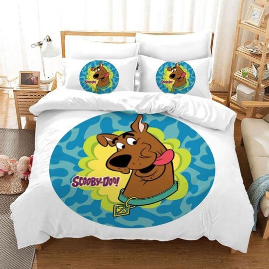 Scooby-Doo Dog Doona Duvet Cover Pillowcase Bedding Set