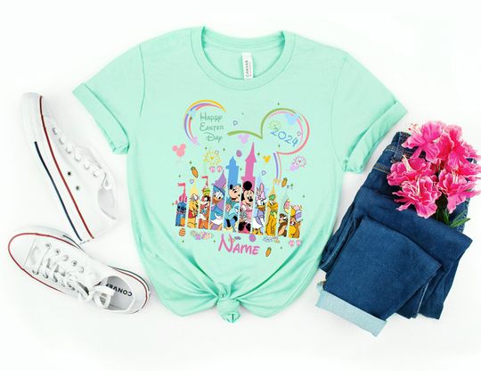 Personalized Mickey and Friends Happy Easter Day 2024 shirts