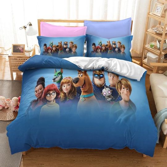Scooby-Doo Dog Doona Duvet Cover Pillowcase Bedding Set