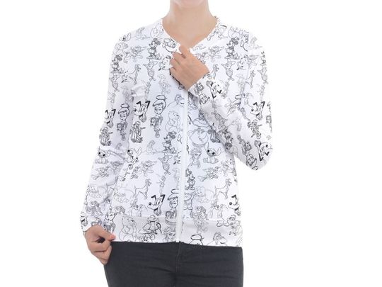 Disney Sketch Jacket | Disney Sketch Zip-up Jacket | Disney Nurse Jacket