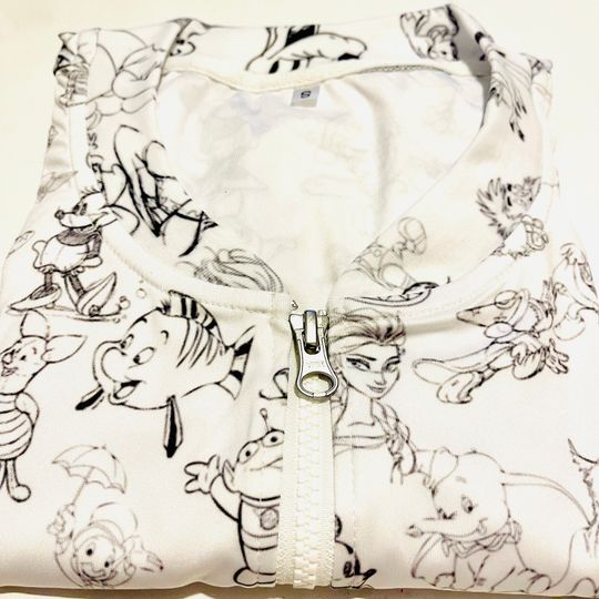 Disney Sketch Jacket | Disney Sketch Zip-up Jacket | Disney Nurse Jacket