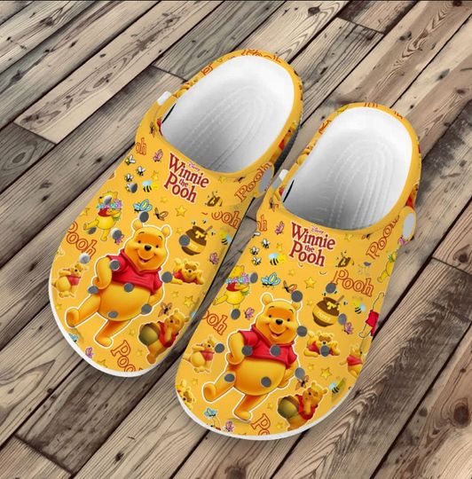 Custom Winnie The Pooh Cartoon Clogs