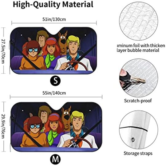 Mioage Funny Cartoon Car Sunshade Front Windshield Sun Shade