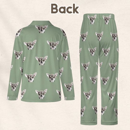 Custom Pet Portrait Pajamas, Personalized Pet Face Pajamas Sets