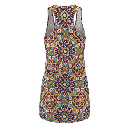 Elegant Tapestry Women's Cut & Sew Racerback Dress